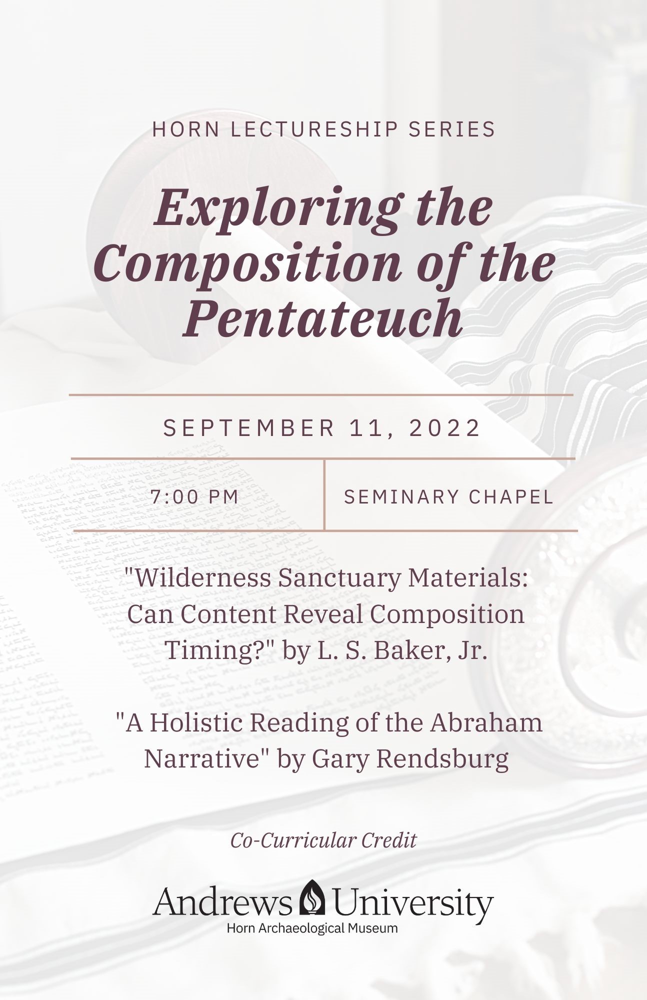 Exploring the Composition of the Pentateuch Conference