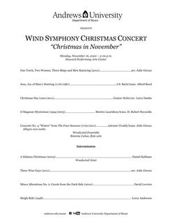 Wind Symphony Christmas Concert: Christmas in November