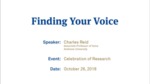 "Finding Your Voice," Charles Reid (Oct 26, 2018) by Andrews University
