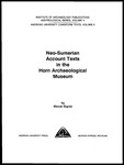 Neo-Sumerian Account Texts in the Horn Archaeological Museum by Marcel Sigrist