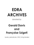 EDRA Archives donated by Davis and Szigeti