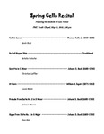 Spring Cello Recital
