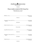 Piano Studio recital of Chi Yong Yun by Department of Music