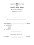 Sunday Music Series- "Speculations & Faithings" by Department of Music