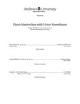 Piano Masterclass with Victor Rosenbaum