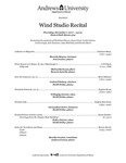 Wind Studio Recital by Department of Music