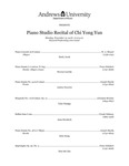 Piano Studio Recital of Chi Yong Yun by Department of Music
