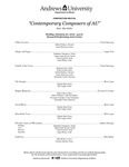 Sunday Music Series - Contemporary Composers of AU by Department of Music