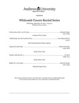 Whitcomb Towers Recital Series