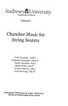 Chamber Music for String Sextets by Department of Music
