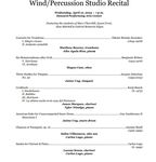Wind/Percussion Studio Recital, Spring