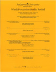 Wind/Percussion Studio Recital, Fall by Andrews University