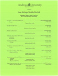 Low String Studio Recital Spring 2025 by Andrews University