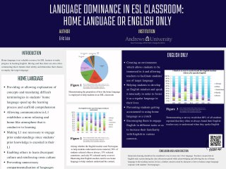 Language Dominance in ESL Classroom: Home Language or English Only