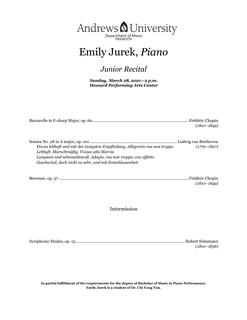 Degree Recital: Emily Jurek