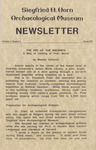 Siegfried H. Horn Archaeological Museum Newsletter Volume 2.4 by Maylan Schurch and Stan Hudson