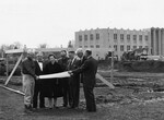 [Andrews University staff gathered at the groundbreaking of the new James White Memorial Library] by James White Library
