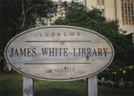 Andrews University James White Library signs by James White Library