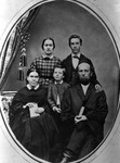 James and Ellen White family portrait with Edson and Willie. Also Adelia P. Patton, a family friend and household helper by James White Library