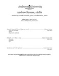 Degree Recital - Andrew Krause by Department of Music