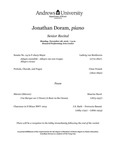 Senior Piano Recital - Jonathan Doram by Department of Music