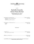 Rachelle Gensolin-Senior Piano Recital by Department of Music