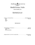 Hadid Cortez - Senior Violin Recital by Department of Music