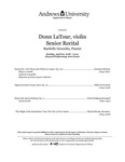 Donn LaTour Violin Senior Recital by Department of Music