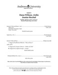 Dana Wilson - Violin Junior Recital by Department of Music