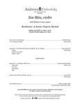 Zoe Shiu Senior Violin Recital by Andrews University