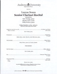 Lucca Souza Senior Clarinet Recital by Andrews University