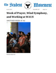 The Student Movement Volume 107 Issue 14: Week of Prayer, Wind Symphony, and Working at WAUS: Another Week at AU